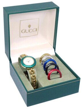 Gucci 11/12.2 Change Bezel Chameleon Quartz Watch SS 117916